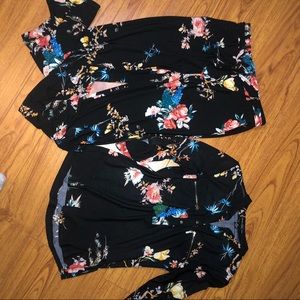 Stretchy Floral Matching Pant and Top